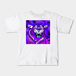 lunar new year, the bengal tiger animal in china festival in purple Kids T-Shirt